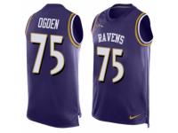 Men's Nike Baltimore Ravens #75 Jonathan Ogden Purple Player Name & Number Tank Top NFL Jersey