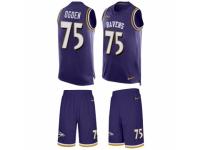 Men's Nike Baltimore Ravens #75 Jonathan Ogden Purple Tank Top Suit NFL Jersey