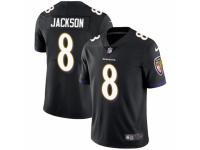 Men's Nike Baltimore Ravens #8 Lamar Jackson Black Alternate Vapor Untouchable Limited Player NFL Jersey