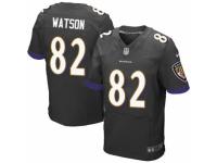 Men's Nike Baltimore Ravens #82 Benjamin Watson Elite Black Alternate NFL Jersey