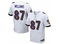 Men's Nike Baltimore Ravens #87 Maxx Williams Elite White NFL Jersey