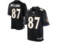 Men's Nike Baltimore Ravens #87 Maxx Williams Limited Black Alternate NFL Jersey