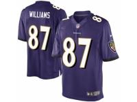 Men's Nike Baltimore Ravens #87 Maxx Williams Limited Purple Team Color NFL Jersey