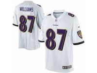 Men's Nike Baltimore Ravens #87 Maxx Williams Limited White NFL Jersey