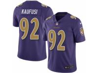 Men's Nike Baltimore Ravens #92 Bronson Kaufusi Limited Purple Rush NFL Jersey