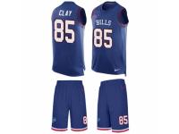 Men's Nike Buffalo Bills #85 Charles Clay Royal Blue Tank Top Suit NFL Jersey