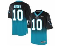 Men's Nike Carolina Panthers #10 Corey Brown Elite Black Blue Fadeaway NFL Jersey
