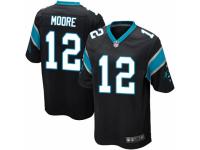 Men's Nike Carolina Panthers #12 D.J. Moore Game Black Team Color NFL Jersey