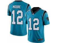 Men's Nike Carolina Panthers #12 D.J. Moore Limited Blue Rush Vapor Untouchable NFL Jersey
