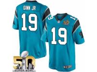 Men's Nike Carolina Panthers #19 Ted Ginn Jr Limited Blue Alternate Super Bowl L NFL Jersey