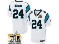 Men's Nike Carolina Panthers #24 Josh Norman Elite White Super Bowl L NFL Jersey