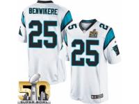 Men's Nike Carolina Panthers #25 Bene Benwikere Limited White Super Bowl L NFL Jersey