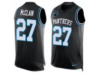 Men's Nike Carolina Panthers #27 Robert McClain Black Player Name & Number Tank Top NFL Jersey