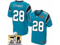 Men's Nike Carolina Panthers #28 Jonathan Stewart Elite Blue Alternate Super Bowl L NFL Jersey