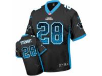Men's Nike Carolina Panthers #28 Jonathan Stewart Limited Black Drift Fashion NFL Jersey