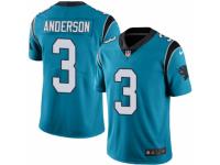 Men's Nike Carolina Panthers #3 Derek Anderson Limited Blue Rush NFL Jersey