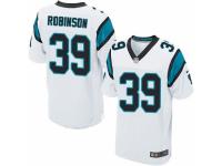 Men's Nike Carolina Panthers #39 Trenton Robinson Elite White NFL Jersey