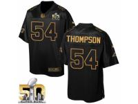 Men's Nike Carolina Panthers #54 Shaq Thompson Elite Black Pro Line Gold Collection Super Bowl 50 Bound NFL Jersey