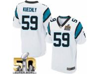 Men's Nike Carolina Panthers #59 Luke Kuechly Elite White Super Bowl L NFL Jersey