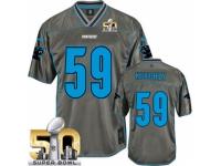 Men's Nike Carolina Panthers #59 Luke Kuechly Limited Grey Vapor Super Bowl L NFL Jersey