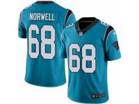 Men's Nike Carolina Panthers #68 Andrew Norwell Limited Blue Rush NFL Jersey