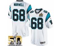 Men's Nike Carolina Panthers #68 Andrew Norwell Limited White Super Bowl L NFL Jersey