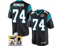 Men's Nike Carolina Panthers #74 Mike Remmers Limited Black Team Color Super Bowl L NFL Jersey