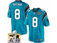 Men's Nike Carolina Panthers #8 Brad Nortman Limited Blue Alternate Super Bowl L NFL Jersey