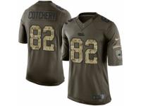 Men's Nike Carolina Panthers #82 Jerricho Cotchery Limited Green Salute to Service NFL Jersey
