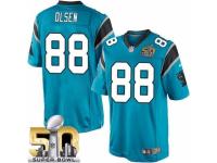 Men's Nike Carolina Panthers #88 Greg Olsen Limited Blue Alternate Super Bowl L NFL Jersey
