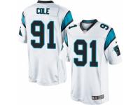 Men's Nike Carolina Panthers #91 Colin Cole Limited White NFL Jersey