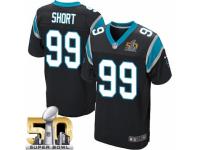 Men's Nike Carolina Panthers #99 Kawann Short Elite Black Team Color Super Bowl L NFL Jersey