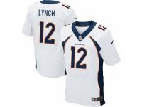 Men's Nike Denver Broncos #12 Paxton Lynch Elite White NFL Jersey