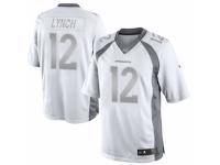 Men's Nike Denver Broncos #12 Paxton Lynch Elite White Platinum NFL Jersey