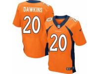 Men's Nike Denver Broncos #20 Brian Dawkins Elite Orange Team Color NFL Jersey