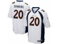 Men's Nike Denver Broncos #20 Brian Dawkins Game White NFL Jersey