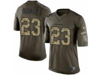 Men's Nike Denver Broncos #23 Devontae Booker Limited Green Salute to Service NFL Jersey