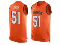 Men's Nike Denver Broncos #51 Todd Davis Orange Player Name & Number Tank Top NFL Jersey