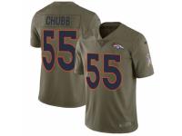 Men's Nike Denver Broncos #55 Bradley Chubb Limited Olive 2017 Salute to Service NFL Jersey