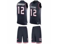 Men's Nike Houston Texans #12 Keith Mumphery Navy Blue Tank Top Suit NFL Jersey