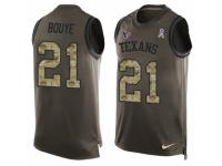 Men's Nike Houston Texans #21 A.J. Bouye Green Salute to Service Tank Top NFL Jersey