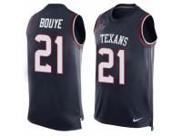 Men's Nike Houston Texans #21 A.J. Bouye Navy Blue Player Name & Number Tank Top NFL Jersey