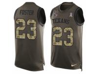 Men's Nike Houston Texans #23 Arian Foster Green Salute to Service Tank Top NFL Jersey