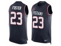 Men's Nike Houston Texans #23 Arian Foster Navy Blue Player Name & Number Tank Top NFL Jersey