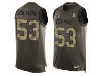 Men's Nike Houston Texans #53 Max Bullough Green Salute to Service Tank Top NFL Jersey