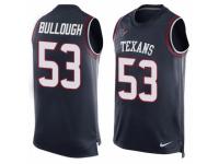 Men's Nike Houston Texans #53 Max Bullough Navy Blue Player Name & Number Tank Top NFL Jersey