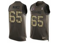 Men's Nike Houston Texans #65 Greg Mancz Green Salute to Service Tank Top NFL Jersey