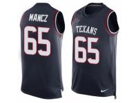 Men's Nike Houston Texans #65 Greg Mancz Navy Blue Player Name & Number Tank Top NFL Jersey