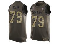 Men's Nike Houston Texans #79 Jeff Allen Green Salute to Service Tank Top