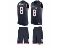 Men's Nike Houston Texans #8 Nick Novak Navy Blue Tank Top Suit NFL Jersey